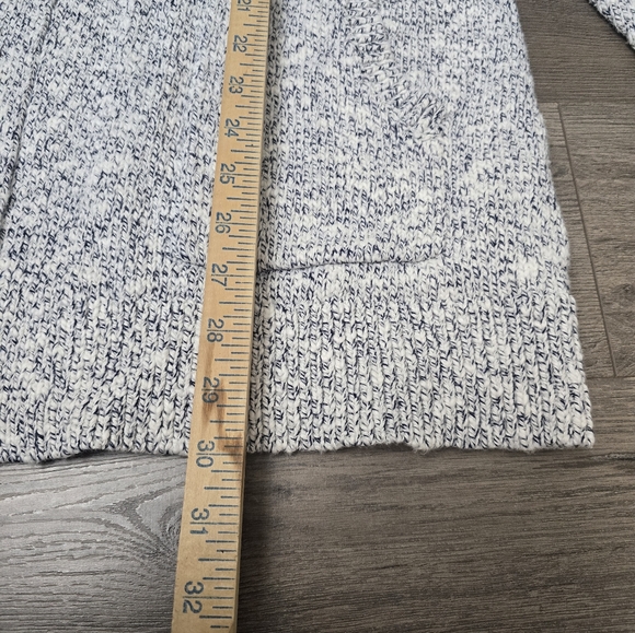 L.L. Bean Open Front Cardigan 100% Cotton Grey Warm Cozy Comfy Womens Sz Large - Picture 4 of 10